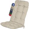 Beautissu Cuscino per Sedia a Sdraio Flair HL 120x50x8cm Extra Comfort per sedie reclinabili, spiaggine e poltrone - Beige