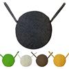 Home Tresor Cuscini Sedia Con Lacci | Coprisedia Imbottiti Tondi Ø 40 cm. per Sedia e Sgabelli Cucina e Giardino da Interno o Esterno Sfoderabili con Cerniera (Dark Grey, 2)