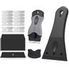 EHDIS Raschietto Vetro Kit - Raschietto Plastica(Versioni Plus) e Raschietto in Vetroceramica con 20 Lame, per Forno, Piano Cottura a Induzione, Finestre, Vernice, Carta da Parati, Vetro