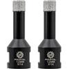 FOCSTOL Punte per Trapano Diamantate - 2 pezzi 12mm Sega a Tazza Diamantata per Porcellana Ceramica Piastrella Marmo Granito Quarzo M14 Filettatura