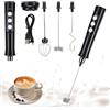 GAESHOW Frullino Montalatte, Frullino Elettrico USB Ricaricabile Schiumatore Latte, Frullino Montalatte Elettrico Ricaricabile USB 3 Velocità Regolabile, per Cappuccino, Latte, Coffee