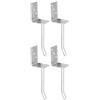 Alberts GAH-Alberts 215019 214005 - Supporti per pali a L, con ancoraggio in cemento in acciaio rotondo, zincati a caldo, larghezza 80 mm, lunghezza dell'acciaio scanalato 200 mm, set da 4 pezzi
