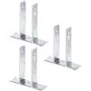 Alberts GAH-Alberts 212988 212766 - Supporto per palo a U, da avvitare, zincato a caldo, larghezza 71 mm, set da 3