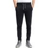 Evoga Pantaloni Uomo Tuta Fitness Blu Nero Aderente Slim Fit 100% Made in Italy (Nero, L)