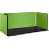 VEVOR Divisore da scrivania da 152 cm, pannello per la privacy a 3 pannelli, pannello acustico fonoassorbente, riduce il rumore e le distrazioni visive, divisore leggero a morsetto verde