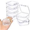 KLLJ Mini Scatola,Mini Scatola di Plastica Trasparente,Piccole Scatole Plastica Trasparente,Contenitori Portaoggetti per Organizer in Plastica,Contenitori con Coperchio,Scatoline Plastica