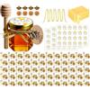 Ahhute Mini barattoli esagonali in vetro, Vasetti Miele, 60 pezzi 45ml