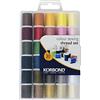 KORBOND Set completo per cucire 30 rocchetti Korbond - 1350 m - Rocchetti 30 x 45 m - 30 colori - Cuciture a mano e macchina, riparazioni, creazioni