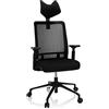 HJH Office 714604 - Sedia da ufficio ergonomica Skate MA in tessuto e rete per una seduta dinamica e sana, colore: Nero