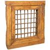 Biscottini Finestra Antica Legno massello 63,5x9,5x69,5 cm - Finestre in Legno Decorative e Funzionali - Finestra Vintage Legno