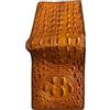 Generic Genuine coccodrillo humpback pelle pelle bifold portafoglio per gli uomini, vero alligatore fatto a mano portafoglio da uomo, Marrone chiaro., 4.72 x 3.54, Casual