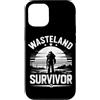 Nuclear War Survivor Apparel Custodia per iPhone 15 Pro Wasteland Survivor Power Armor Silhouette in Vintage Tramonto