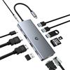 OBERSTER Docking Station USB C OBERSTER 12 in 1 USB C Hub con 2 HDMI, VGA, 100 W PD, 2 USB 3.0, 2 USB 2.0, Ethernet, lettore di schede SD/TF, Mic/Audio per laptop