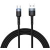 TELLUR Data Cable, USB to Type-C, LED, Nylon Braided, 1.2M, Black