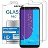 NOVAGO® 2 x Pellicola Proteggi Schermo, in Vetro temprato, per Samsung Galaxy J6 2018 (Trasparente)