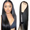 AiPliantfis Straight Lace Wig Human Hair Parrucca Donna Capelli Veri Umani 4x1 Lace Wig Pre Plucked Free Part Wig with Baby Hair Brazilian Remy Hair Unprocessed Virgin Hair for Women 16 Inch