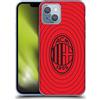 Head Case Designs Licenza Ufficiale AC Milan Rosso E Nero Arte Custodia Cover in Morbido Gel Compatibile con Apple iPhone 14