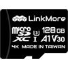 LinkMore 128 GB XV13 (Agon) Micro SDXC Card, A1, UHS-I, U3, V30, Class 10 Compatible, Read Speed Up to 100 MB/s, Write Speed Up to 40 MB/s, SD Adapter Included