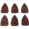 Goodway Triangoli abrasivi Prio, 120 pezzi, 11 fori, 105 x 152 mm, 20 x grana 40/60/80/120/180/240, per levigatrice multischi, fogli abrasivi, fogli abrasivi triangolari, carta vetrata