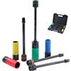 KATSU Tools KATSU 8 Pezzi 1/2 Set di Chiavi a Bussola per Cerchi in Lega 17-22mm e 8 Barra di Estensione Limitatore di Coppia 90 a 120 Nm, CR-MO, per Dadi ad Alette di Bloccaggio di Sicurezza