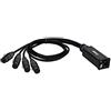 Adam Hall Cables 4 Star CATBOX XF3 Audio & DMX Adattatore 3 Poli XLR Female x Cat.6a