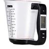 ausuky Bilancia da cucina digitale per misurino, bilancia con display LCD per temperatura e peso (nero)
