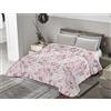 BANZAII TEXTILE INNOVATOR ONLINE Banzaii Trapuntino Mezza Stagione, Copriletto Primaverile Estivo, Trapuntato Imbottito Una piazza e mezza 220x260 cm Giulia Rosa Made in Italy