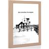 RG24 Cornice portafoto in faggio con vetro antiriflesso, dimensioni immagine 90 x 120 cm, larghezza listello: 30 mm