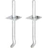 Alberts GAH-Alberts 215156 215446 - Supporto per pali a I, zincato a caldo, lunghezza perno 100 mm, ancoraggio per calcestruzzo 200 mm, diametro perno 16 mm, set da 2 pezzi