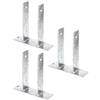 Alberts GAH-Alberts 212995 212780 - Supporto per palo a U, da avvitare, zincato a caldo, larghezza luce 81 mm, set da 3