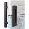 EaseLife Maniglie e tiranti per porte scorrevoli da 30,5 cm, set hardware su entrambi i lati, resistente, quadrato, rustico, finitura nera opaca verniciata a polvere, facile da installare