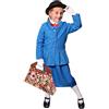 I LOVE FANCY DRESS LTD costume da bambinaia magico per ragazze - giacca blu + gonna, cappello a bollino + guanti bianchi + borsa in cartone (Medio)