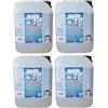 PIP Prodotti innovativi professionali PIP Detergente Lavastoviglie Professionale Stovilmatic, Detersivo Stoviglie Industriale, Lavapiatti, Bicchieri, Pentole, Disincrostante, Anticalcare, Senza Cloro, Tanica UNLT. 5, set 4 pezzi KG.24