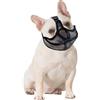 YNR Museruola per Bulldog Francese Muso Corto Muso di Cane a Rete Regolabile Traspirante Museruola Corta per Cani con Museruola Regolabile Museruola Cane Anti Masticare Abbaiare per Cani a Muso Piatto