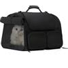 FUKUMARU Trasportino Per Cani e Gatti,Borsa Approvato Per Il Trasporto Aereo,Trasportino Pieghevole Per Animale Domestico Taglia Piccola Fino a 7 kg,Traspirante,Nero