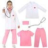 Sincere Party Costume da dottore unisex per bambini, set da gioco di ruolo da dottore Set Rosa 7-9 anni