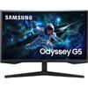 Samsung Monitor Gaming Odyssey G5 (S27CG552), Curvo (1000R), 27'', 2560x1440 (WQHD 2K), HDR10, VA, 165 Hz, 1 ms (MPRT), FreeSync, HDMI, Display Port, Ingresso Audio, Flicker Free, Eye Saver Mode