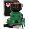 M. ROSENFELD Accendifuoco elettrico per narghilè FIRE Tower 3.0 con cavo extra lungo da 150 cm, cestello rimovibile per carbone e 2 pinze. Spirale in acciaio 304 per una maggiore durata! Verde