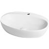 Ceramica azzurra Lavabo Circle appoggio 60x40 monoforo ovale in ceramica bianco lucido di Ceramica Azzurra