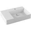 CERAMICA AZZURRA Lavabo Elegance sospeso/appoggio 65x45 con vasca destra monoforo in ceramica bianco lucido di Ceramica Azzurra - Cod. Articolo: ELLP06545LQMBI