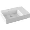 CERAMICA AZZURRA Lavabo Elegance sospeso/appoggio 65x45 con vasca sinistra monoforo in ceramica bianco lucido di Ceramica Azzurra - Cod. Articolo: ELLP06545RQMBI