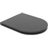 CERAMICA GSG Copriwater GSG Like/Flut Originale in Termoindurente Soft Close Sottile a Sgancio Rapido nero opaco - Cod. Articolo: LKCOPRSLTICR003