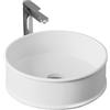ART CERAM Lavabo Atelier appoggio salvaspazio Ø 44 cm tondo in ceramica bianco lucido - Cod. Articolo: ATL00101