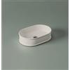 ART CERAM Lavabo Atelier appoggio 60x40 cm ovale in ceramica bianco lucido - Cod. Articolo: ATL00201