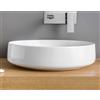 ART CERAM Lavabo Cognac appoggio cm. 48 salvaspazio senza foro in ceramica bianco lucido - Cod. Articolo: COL00201