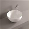 ART CERAM Lavabo La Ciotola appoggio cm. 46 salvaspazio senza foro in ceramica bianco lucido - Cod. Articolo: LCL00101
