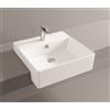 ART CERAM Lavabo Quadro semincasso cm. 50x48 in ceramica bianco lucido - Cod. Articolo: QUL00401