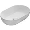 Ceramica globo Lavabo T-Edge appoggio 54x36 ovale in ceramica bianco lucido di Ceramica Globo
