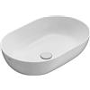 Ceramica globo Lavabo T-Edge appoggio 60x41 ovale in ceramica bianco lucido di Ceramica Globo