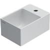 Ceramica globo Lavabo T-Edge appoggio/sospeso salvaspazio cm. 30x20 in ceramica bianco lucido di Ceramica Globo